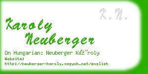 karoly neuberger business card